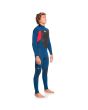 Hombre con traje de surf con cremalllera en la espalda Quiksilver Prologue 4/3mm Insignia High Risk derecha