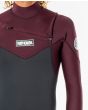 Hombre con traje de surf con cremallera en el pecho Rip Curl 5/3mm Dawn Patrol WIne Granate Chest Zip