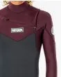 Hombre con traje de surf con cremallera en el pecho Rip Curl 5/3mm Dawn Patrol WIne Granate Chest Zip