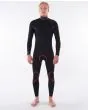 Traje de Surf de neopreno con cremallera en el pecho Rip Curl Dawn Patrol Performance 5/3mm para hombre en color azul marino interior frontal