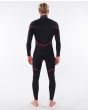 Traje de Surf de neopreno con cremallera en el pecho Rip Curl Dawn Patrol Performance 5/3mm para hombre en color azul marino interior posterior