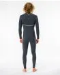 Traje de Surf de Neopreno sin cremallera Rip Curl E-Bomb Searchers 5/3mm en color gris para hombre posterior