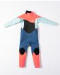 Traje de surf de neopreno con cremallera en la espalda Rip Curl Omega 5/3 Groms para niño en color rosa y azul