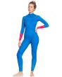 Traje de Neopreno Roxy 4/3mm POP Surf azul para mujer frontal