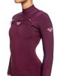 Neopreno con Cremallera en el Pecho Roxy 4/3mm Performance granate para mujer cremallera