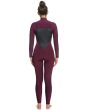 Neopreno con Cremallera en el Pecho Roxy 4/3mm Performance granate para mujer posterior