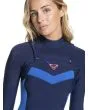Traje de Surf de Neopreno con Cremallera en el Pecho Roxy 4/3mm Syncro GBS Navy Nights para mujer chest zip