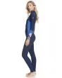 Traje de Surf de Neopreno con Cremallera en el Pecho Roxy 4/3mm Syncro GBS Navy Nights para mujer lateral