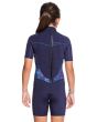 Neopreno Roxy de primavera FLT 2/2mm Syncro Series para chicas de 8 a 16 años en color azul marino posterior