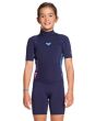 Neopreno Roxy de primavera FLT 2/2mm Syncro Series para chicas de 8 a 16 años en color azul marino