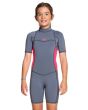 Neopreno Roxy de primavera FLT 2/2mm Syncro Series para chicas de 8 a 16 años en color gris