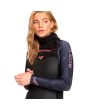Traje de Neopreno Roxy 5/4/3mm Syncro Plus xon cremallera en el pecho y capucha negro para mujer cierre
