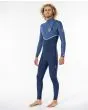 Traje de Neopreno Rip Curl Flashbomb 4/3 Zip Free azul marino para hombre lateral