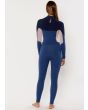Traje de surf de neopreno con cremallera en el pecho Sisstrevolution Seven Seas 5/4mm Full en color azul marino para mujer posterior