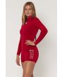 Mujer con Traje de surf de primavera con manga larga Sisstrevolution Summer Seas 2/2mm rojo lateral