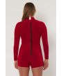 Mujer con Traje de surf de primavera con manga larga Sisstrevolution Summer Seas 2/2mm rojo cremallera espalda