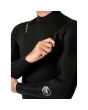 Hombre con Neopreno de surf Vissla New Seas 4/3mm V-Zip Negro cierre de cremallera en V