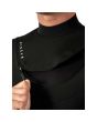 Hombre con Neopreno de surf Vissla New Seas 4/3mm V-Zip Negro cremallera