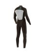 Neopreno Vissla 7 Seas Ratitude 4/3mm negro con cremallera en el pecho para hombre posterior interior