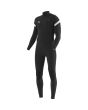 Neopreno Vissla 7 Seas Ratitude 4/3mm negro con cremallera en el pecho para hombre