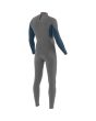 Traje de Surf de neopreno para hombre Vissla Seven Seas 4/3mm con cremallera en el pecho en color gris posterior