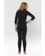 Traje de surf de neopreno Sisstrevolution Seven Seas Youth 4/3mm con cremallera en el pecho para chica en color negro posterior