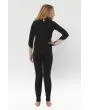 Traje de surf de neopreno Sisstrevolution Seven Seas Youth 4/3mm con cremallera en el pecho para chica en color negro posterior