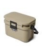 Nevera rígida portátil Yeti Roadie 8 Hard Cooler Beige Tan cierre y asa de transporte