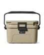Nevera rígida portátil Yeti Roadie 8 Hard Cooler Beige Tan frontal