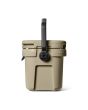 Nevera rígida portátil Yeti Roadie 8 Hard Cooler Beige Tan lateral
