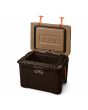 Nevera portátil rígida YETI Tundra 35 color marrón - Edición Limitada abierta