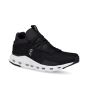 Zapatillas On Running Cloudnova Color Negro Phantom y Blanco para mujer frontal