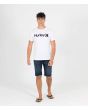 Camiseta Premium de Manga Corta para Hombre Hurley One & Only blanca Frontal Modelo