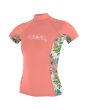 Camiseta de protección solar O'Neill Girls Premium Skins rosa floral para niña 4-16 años
