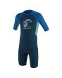 Traje de surf infantil O'Neill Reactor-2 2mm SS Back Zip Spring color Slate Light Aqua Ocean para niño