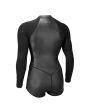 Neopreno de primavera O'Neill Women's Bahia 2/1mm Short Spring con cremallera frontal y manga larga para mujer posterior