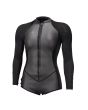 Neopreno de primavera O'Neill Women's Bahia 2/1mm Short Spring con cremallera frontal y manga larga para mujer