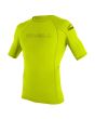 Licra de protección solar UPF 50 O'Neill Youth Basic Skins SS Rash Guard Verde lima para niño/a 4-16 años