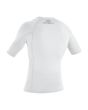 Licra Surf de manga corta O'Neill Youth Basic Skins SS Rash Guard Blanca para niño/a 4-16 años posterior