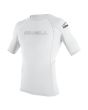 Licra Surf de manga corta O'Neill Youth Basic Skins SS Rash Guard Blanca para niño/a 4-16 años