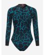 ORCA Mantra Swimskin LS para mujer mujer neopreno freedive Blue Print posterior