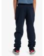 Niño con pantalón deportivo Quiksilver Youth Slim Jogger Azul Marino Oscuro posterior