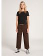Mujer con Pantalón Chino Volcom Whawhat marrón