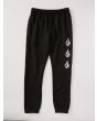 Pantalón deportivo de forro polar Volcom Iconic Stone negro para niño