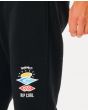 Hombre con pantalón de chándal Rip Curl Search Icon negro estampado