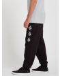 Pantalón Deportivo de forro polar Volcom Iconic Stone Black para hombre lateral