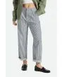 Mujer con pantalón holgado de tiro alto Brixton Victory Trouser Pant azul marino a rayas
