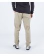 Hombre con Pantalones Jogger Hurley Outsider Icon II caqui posterior