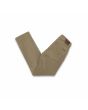 Pantalón de pana Volcom Solver 5 Pocket Khaki para hombre doblado