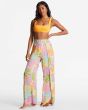 Mujer con Pantalón de playa Billabong Split Spirit Blanco multicolor frontal